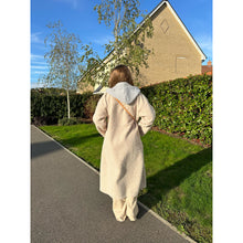 Beige Hoodie Detail Overcoat